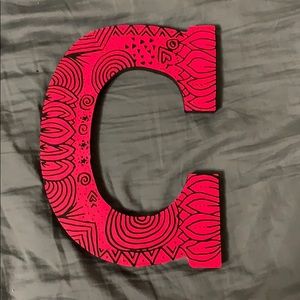 Hand painted initials